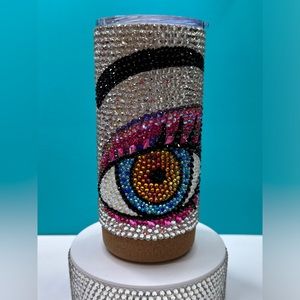 Glam Eye Rhinestone Tumbler 20oz